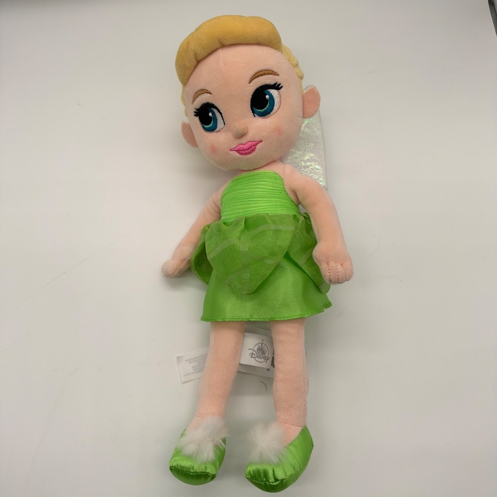 Disney Store Tinker Bell Animator Plush Doll Iridescent Wings